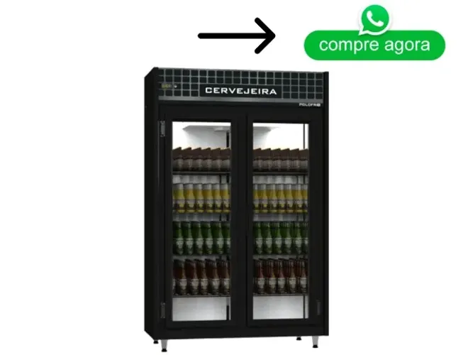 Cervejeira 2 Portas Preta Polo Frio 220V