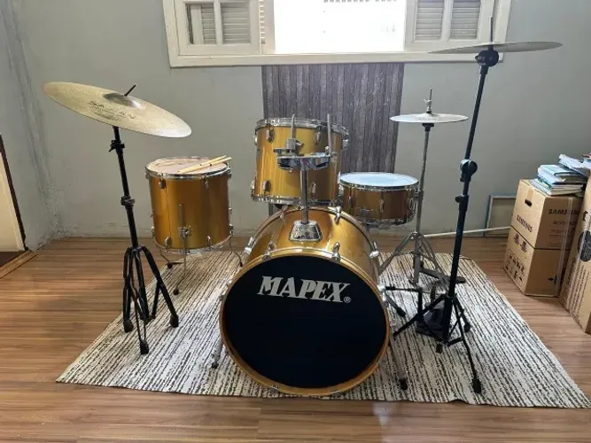 Bateria Acústica Mapex V Series Com Pedal Duplo!!
