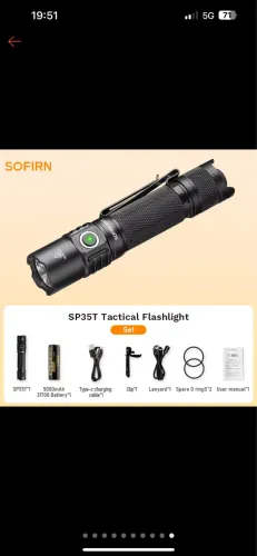 Lanterna sofirn SP35T 3800 lumens