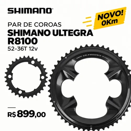 Par Coroas Shimano Ultegra R8100 52/36 12v Novas 0Km