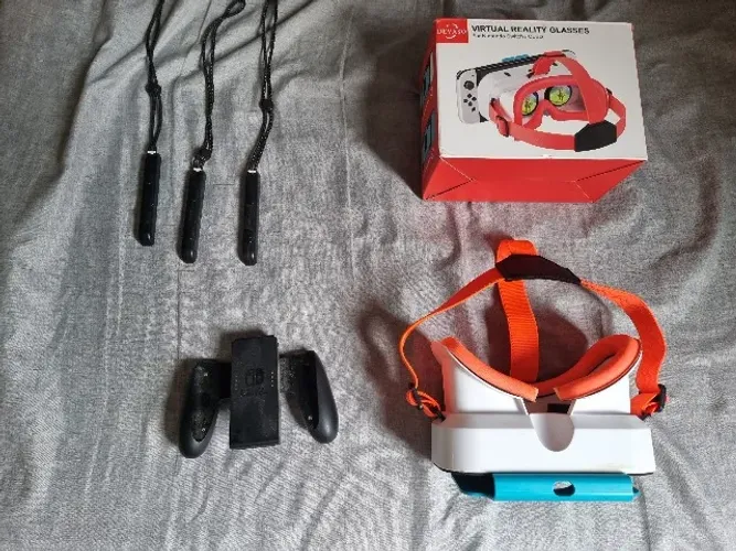 Nintendo Switch V2 Desbloq + Oculos 3D + 4 controles Originais + Case + Pelicula +