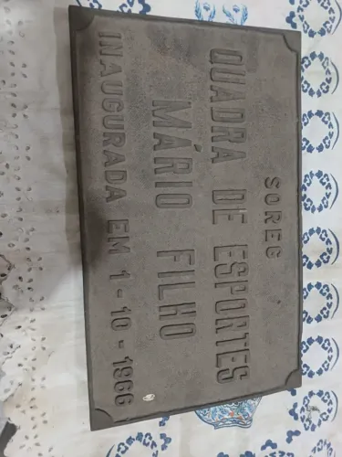 Placa Histórica Original de Inauguração Mário Filho 1966 - Bronze