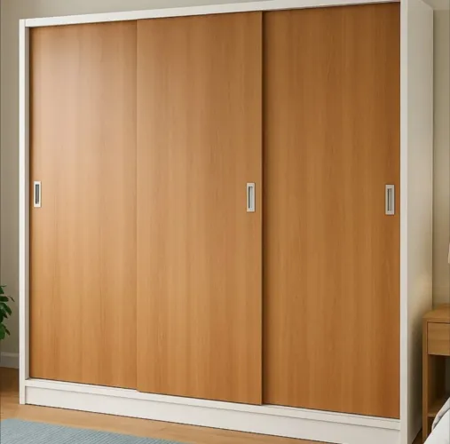 Roupeiro 3 portas em mdf com portas de correr