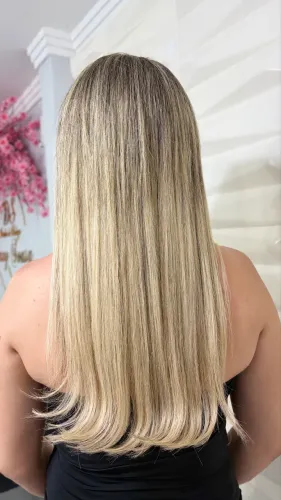 MEGA HAIR HUMANO LOIRO LISO