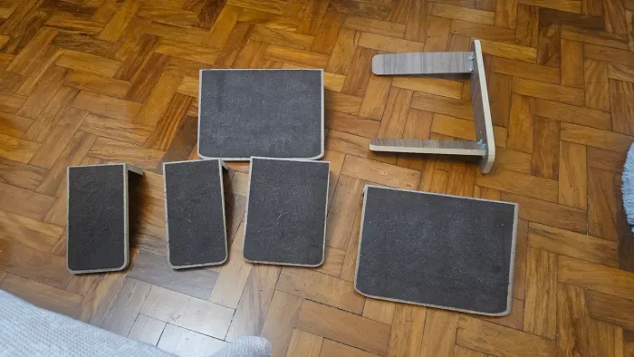 Prateleiras / Degraus para gatos - playground de parede em MDF - 6 peças