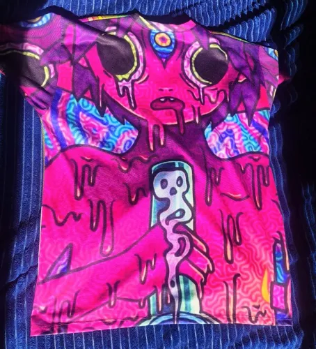 Camisa Psicodélica "The midnight Gospel / Bart" Tamanho G