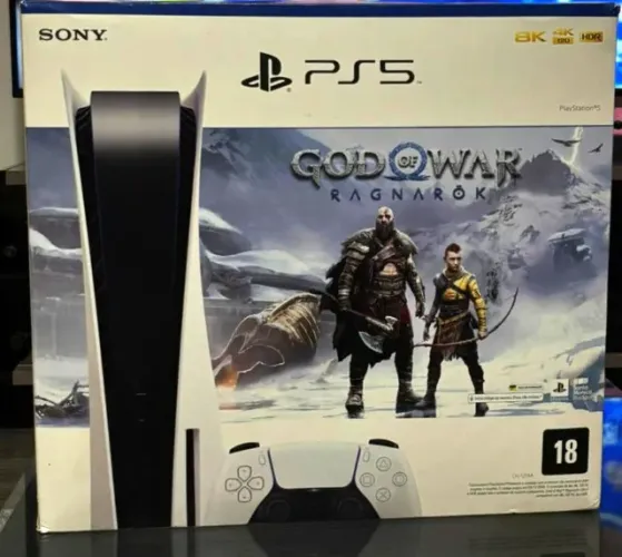 Playstation 5 c/ leitor de mídia física + 1 jogo