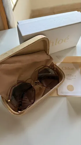 Óculos de Sol Feminino Chloé - Modelo Hexagonal Luxo