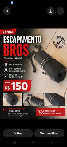 Escapamento bros