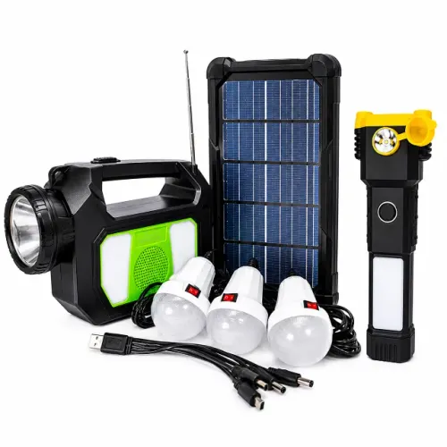 Kit Bateria Portátil Sistema Solar 3 Lâmpadas Lanterna Led Recarregável potente Usb Forte