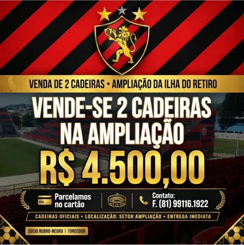 Cadeiras ampliação SPORT CLUBE RECIFE