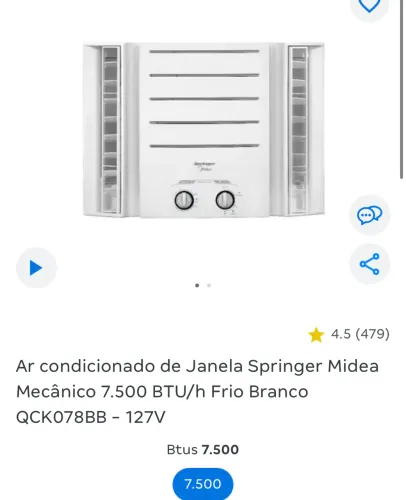 Vendo ar condicionado de janela