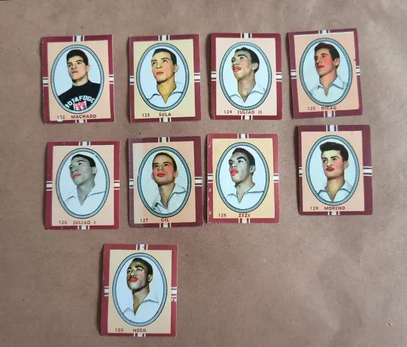Botafogo SP 09 figurinhas Balas Futebol 1959 novas