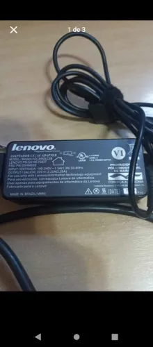 Adaptador Carregador Fonte Notebook LENOVO 45W, modelo ADLX45NLC3B