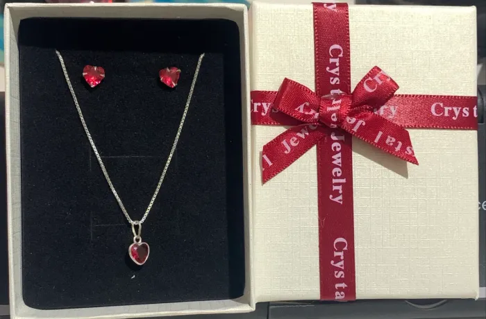 Conjunto rubi em prata 925 