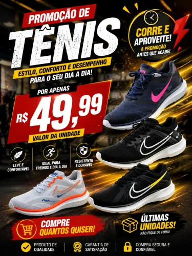 Queima de estoque Tênis em promoção 