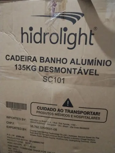 Cadeira de banho de alumínio desmontável 135kg desmontável 