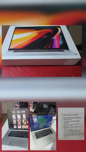 Macbook pro 16 processador i7 512gb 16 ram 2019