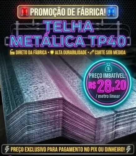 TELHA TP40 OFERTA