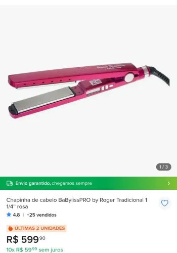 Prancha de cabelo