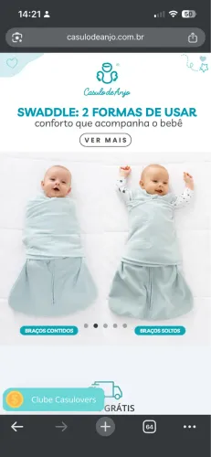 Saco de dormir Swaddle Casulo de anjo