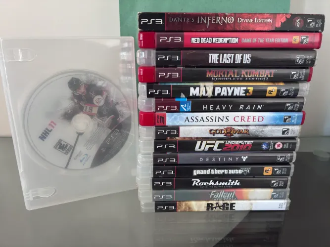 Lote 15 Jogos PS3 Original - MK Komplete Edition, Red Dead GOTY, Dante's Inferno, GTA V