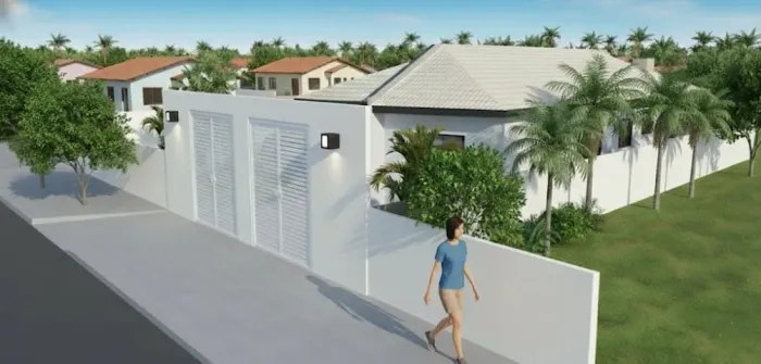CASA NOVA COM 2 DORTMIT. S/1 SUÍTE, SALA E COZ. CONJ. ÁREA GUORMET COM PISCINA 700 M PRAIA