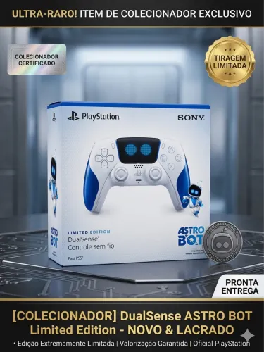 Controle Sem Fio DualSense PS5 Astro Bot Limited Edition - Lacrado - De colecionador