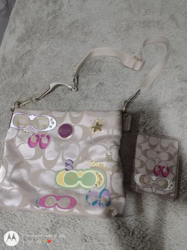 Promoção para hoje lindo conjunto de bolsa e carteira Coach Poppy