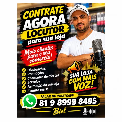 Faço locução para sua loja estabelecimento