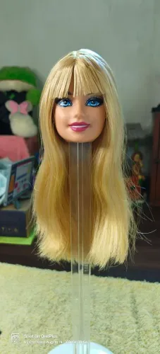Boneca Barbie Fashionista somente a cabeça.