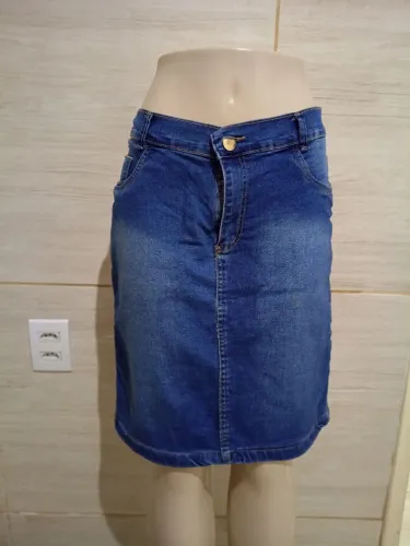 Saia jeans longa