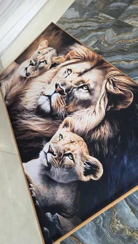 QUADRO DECORATIVO LEÕES