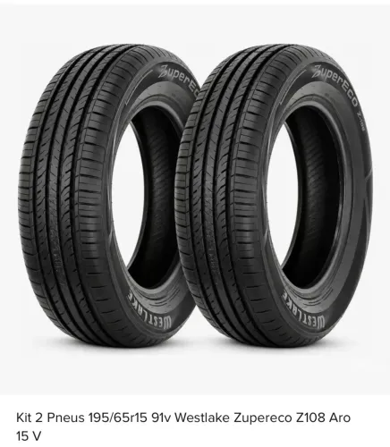 VENDO: Kit 2 Pneus 195/65r15 91v Westlake Zupereco Z108 Aro 15 V