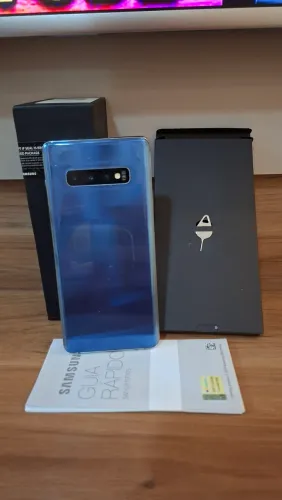 Samsung Galaxy S10 Plus Azul 128GB - Completo - Para Reforma ou Uso