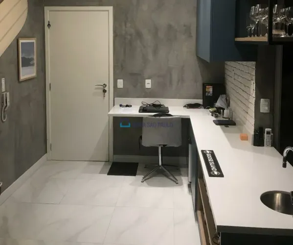 Studio à venda no Brooklin, mobiliado, 43m²