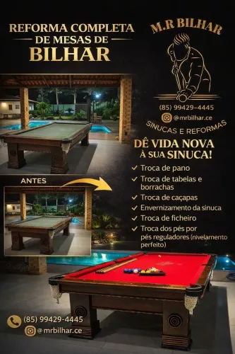 M.R bilhar REFORMAS EM GERAL DE SINUCAS E ETC 