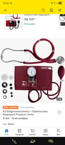Vendo kit estetoscópio + esfigmomamometro 