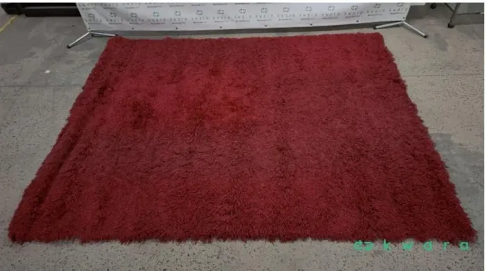 Tapete Felpudo Vermelho 2,25 x 2,3 mt