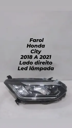 Farol Honda City 2018 2019 2020 2021 Lado Direito Led Lãmpada