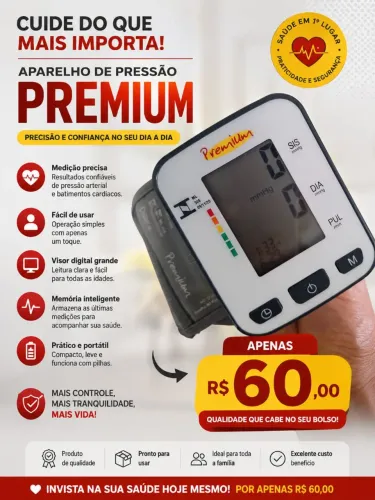 ? APARELHO DE PRESSÃO DIGITAL PREMIUM - APENAS R$ 60,00!