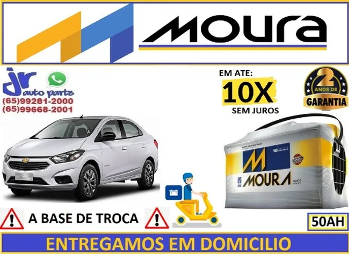 Bateria Moura Prisma 1.4 Advantage/LT/LTZ (2013 a 2018) 50Ah 12v  