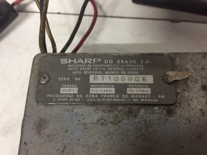 Rádio p/ carro antigo Sharp