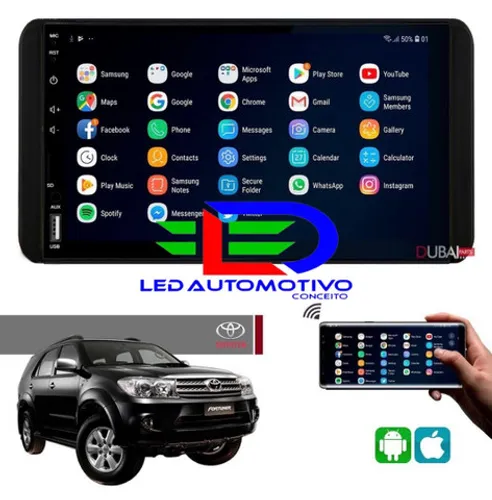 Multimidia Hilux sw4 com Moldura Nova
