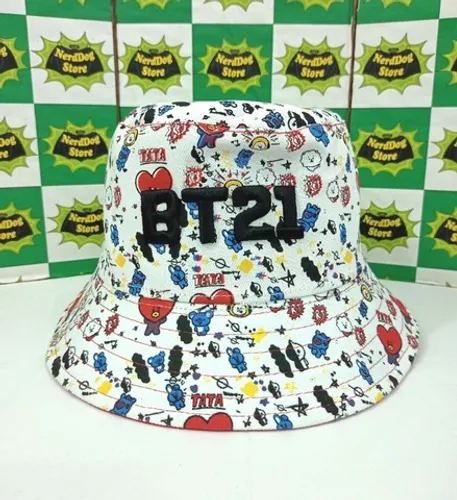 Chapéu Bucket Bts Bt21 - Kpop Bangtan Boys Jimin Suga J-Hope Jungkook Jin - NerdDog Store
