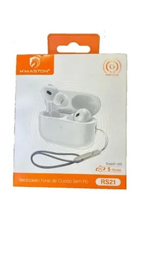 Fone Bluetooth Hmaston Airpods Pro 4h Bateria Rs-21 Estojo De Carga AirPods Pro
