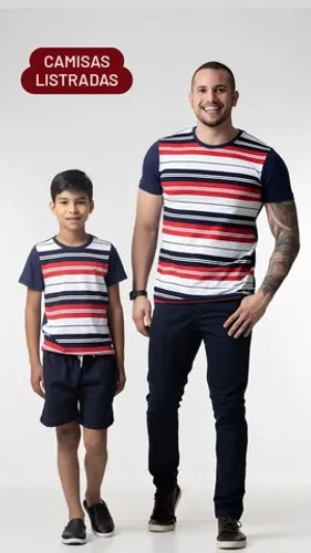 Camisa Listrada Pai e Filho