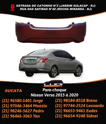 Para-choque Nissan Versa 2015 à 2020