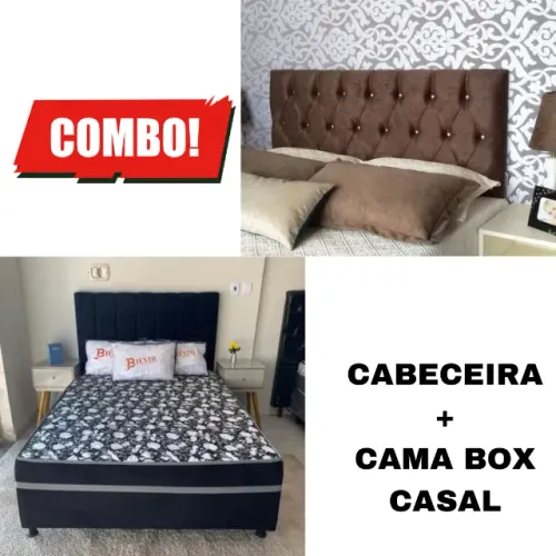 Promoção boa ! Cama Box + cabeceira de cama casal ! Entrego .