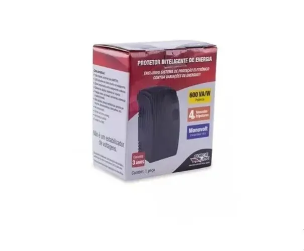 Protetor Inteligente De Energia 600va Preto 127v Forceline